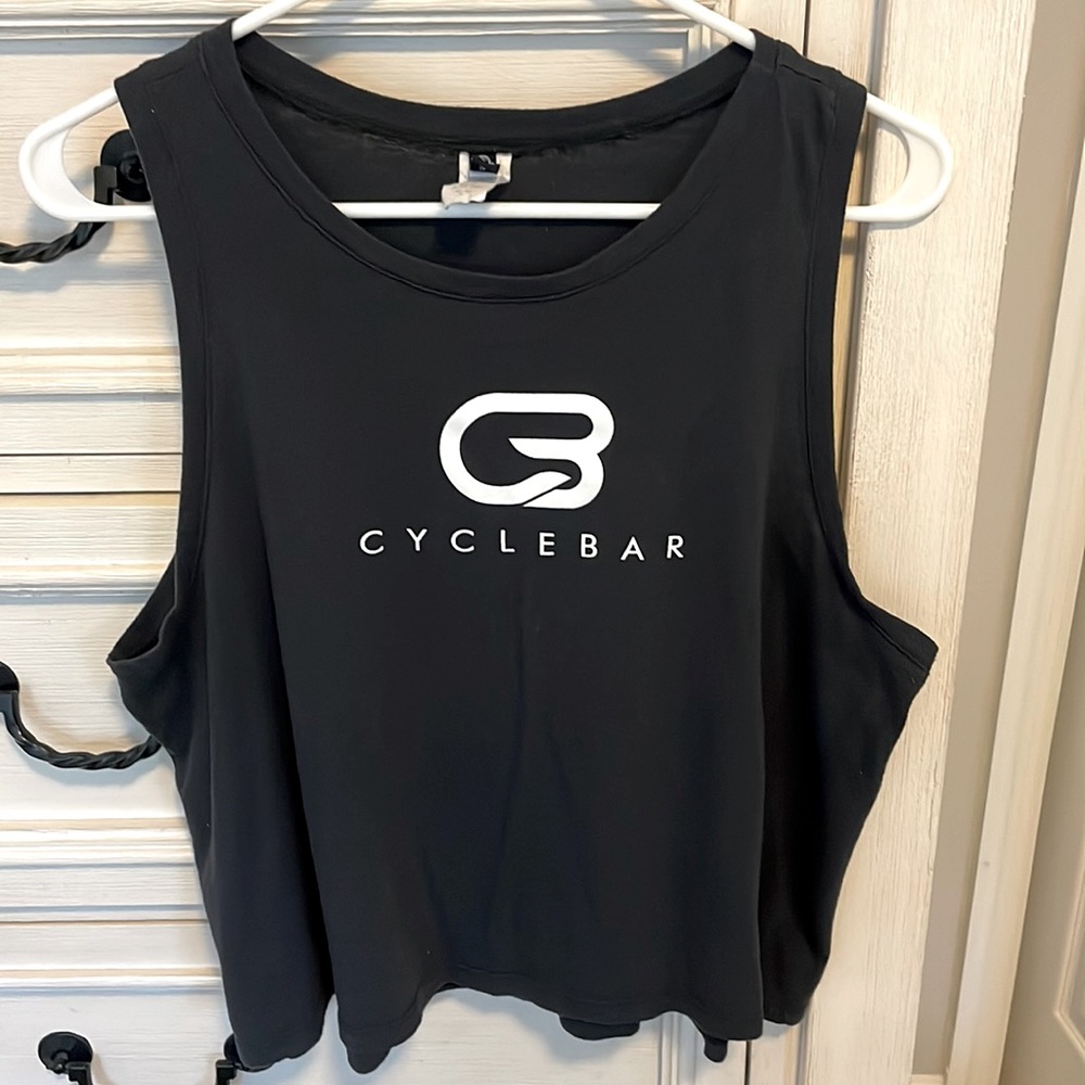 COPY - Cyclebar cropped muscle tank by Onzie. Size M/L. Dark grey